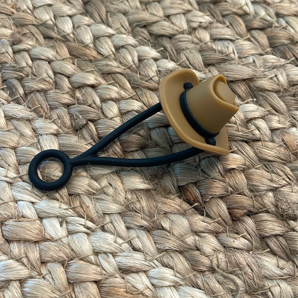 Brown cowboy hat Stanley cup/tumbler straw topper or straw cover